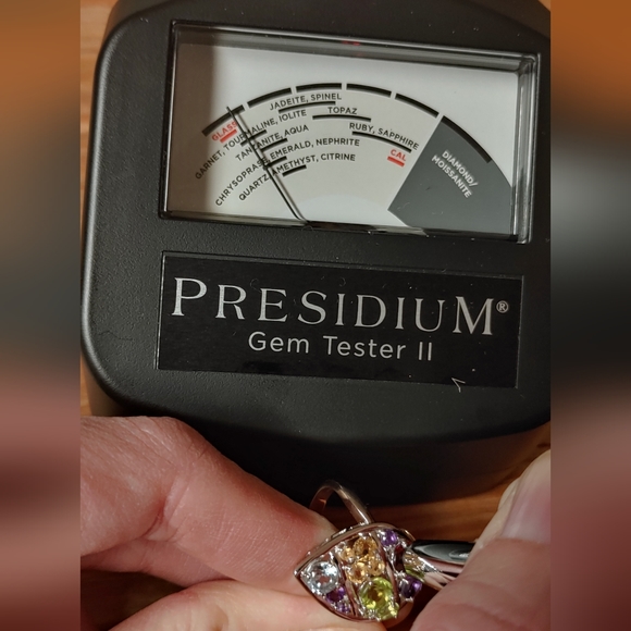 NWOT Sterling silver cocktail ring, semi precious gems, Prime Art & Jewel, sz 8 - Picture 7 of 12